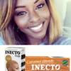 girl with Inecto Blue Black hair dye natural hair
