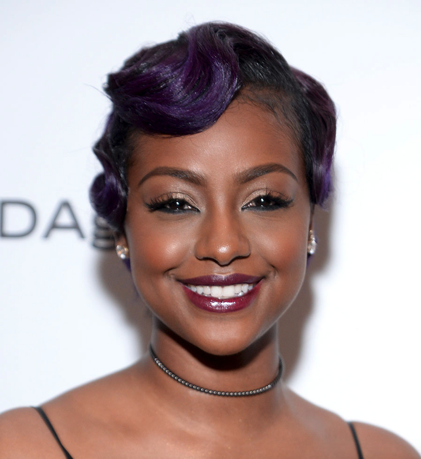 summer hair style finger waves is the look for you in a perfect shade of purple.