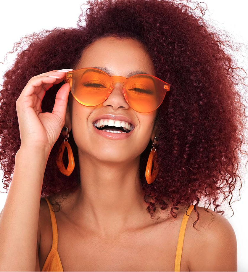 burgundy curls for summer with Inecto hair colour limited edition