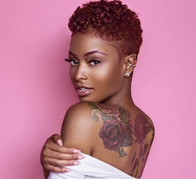 Burgundy blush flames for days and a dry perm